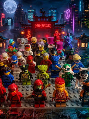 Lego Official Minifigure Collection with rare Ninjago figures