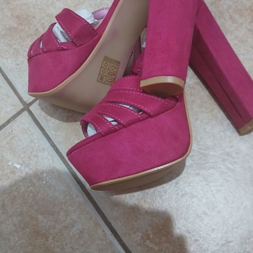 Altamoda women's magenta high-heeled sandals, size 38