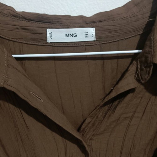 Mango dress brown like new with belt, size L
