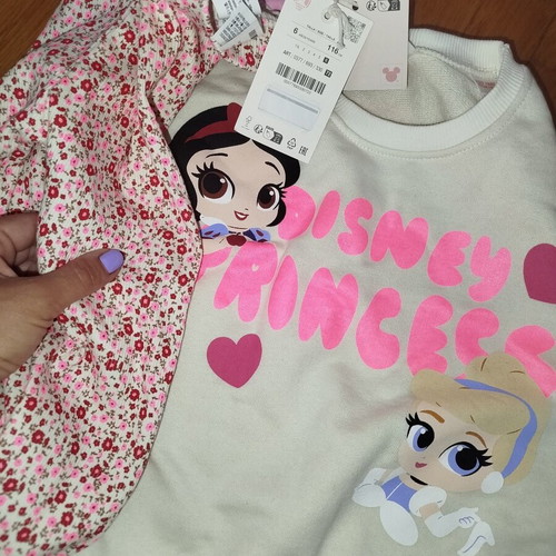 Zara Kids Disney Princess sweatshirt and leggings set new, size 6