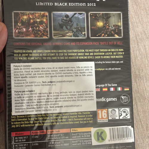 Painkiller Limited Black Edition PC game new sealed