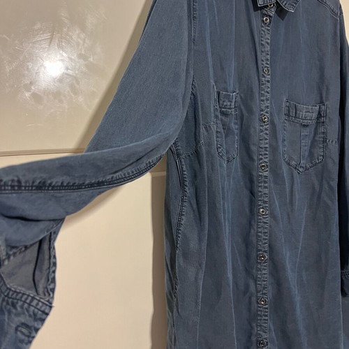 H&M shirt thin long unisex used, blue, size XXL
