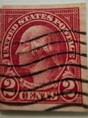 Αμερικανικό γραμματόσημο 2 cents με George Washington σαν καινούργιο