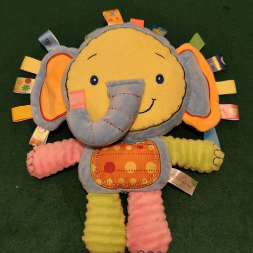 Happy Monkey Elephant Baby Activity Plush Toy, like new