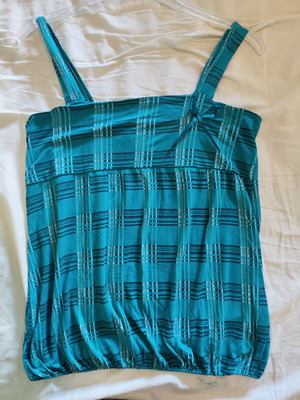 Blouse small used, blue and green