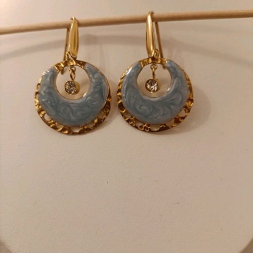 Earrings 43222 new, turquoise