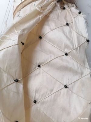 Pure silk fabric with handmade knitting, 1.5m width x 3m length