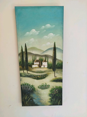 Canvas landscape new with wooden frame countryside