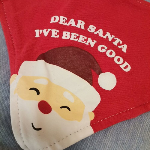 Christmas Baby Bib like new