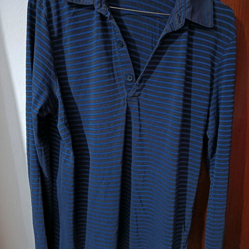 Zara men's long-sleeve shirt medium like new, black-blue