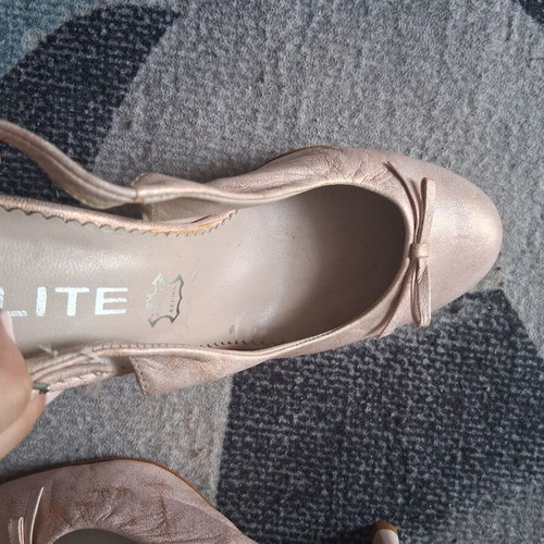 Elite sling back leather pumps size 37 used, pink