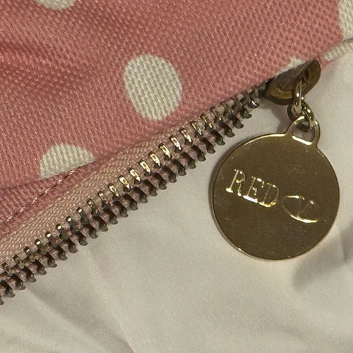 Red Valentino pink polkadot clutch bow like new