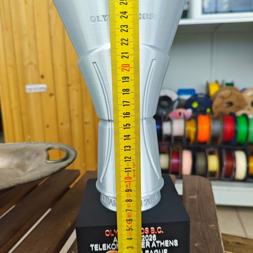 3D Printed Euroleague Olympiacos Trophy Athens 2026 Silk PLA