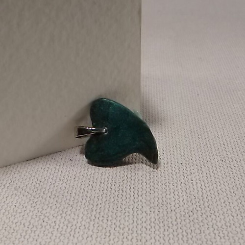 Pendant heart with rose made of fimo, custom order, 2cm