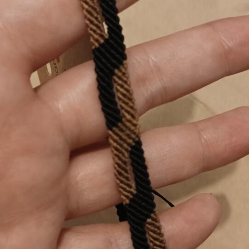 Macrame bracelet new, adjustable, black and brown unisex