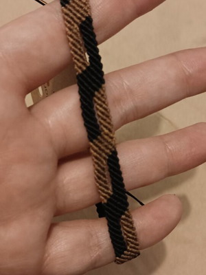 Macrame bracelet new, adjustable, black and brown unisex