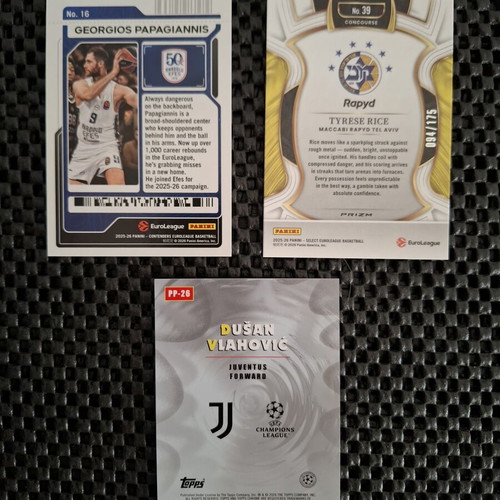 Panini Topps collectible cards like new