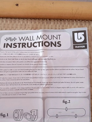 Burton snowboard wall mount brand new