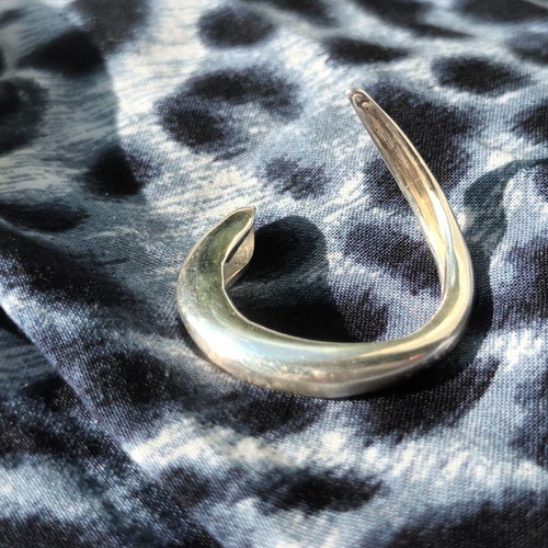 Horn silver ring 925