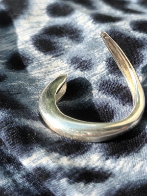 Horn silver ring 925
