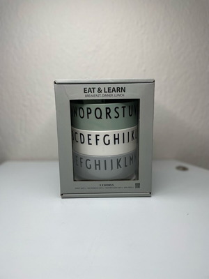 Design Letters Σετ 3 Παιδικά Μπολ Eat & Learn Καινούργιο