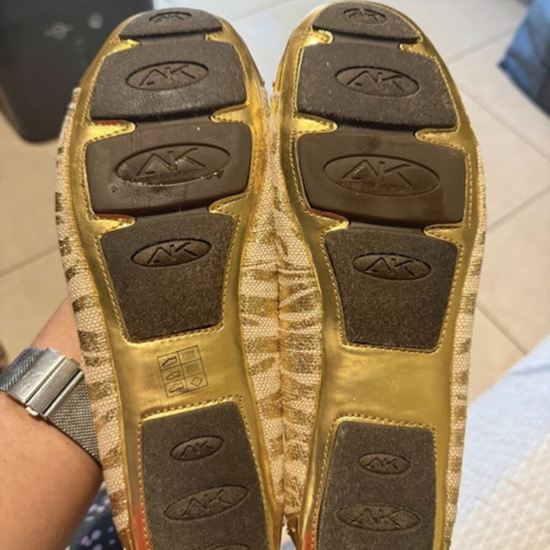 Anne Klein Gold Ballerinas Like New Size 38