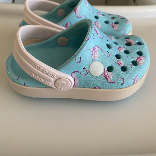 Crocs sandals new, size 19-20, blue and pink