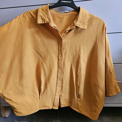 Attrattivo linen shirt new small mustard