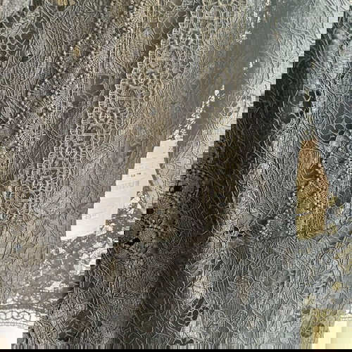 ZARA Δαντελένιο Φόρεμα Μίντι Καινούργιο, Μπλε Σκούρο Με Μαύρες Λεπτομέρειες