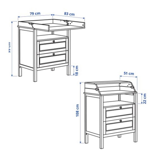 IKEA changing table-shelf like new, very practical