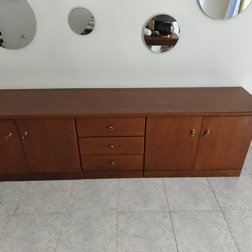 Classic wooden living room buffet like new, brown walnut color