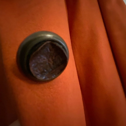Vintage castor blazer used, orange with worn buttons