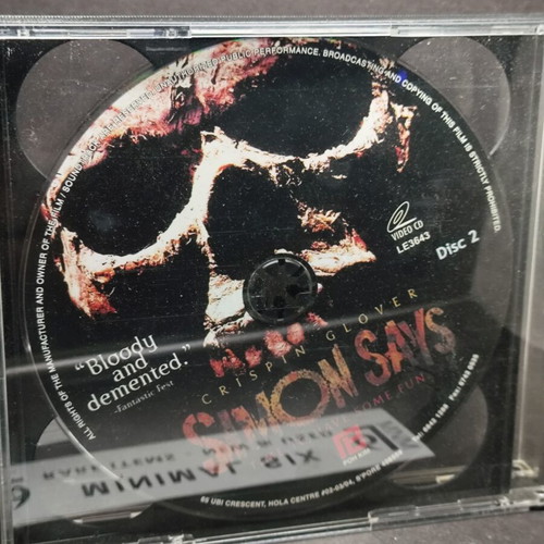 Simon Says VCD used, rare double Singapore edition, English no subtitles