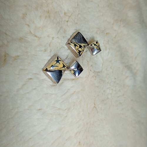 Silver earrings pair used, 925 stamped