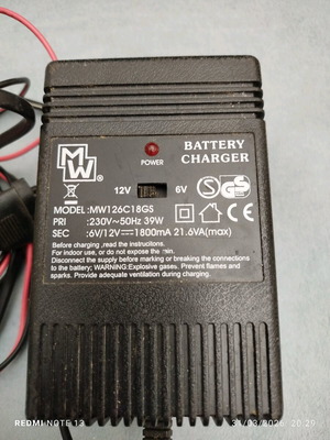Car and motorcycle battery charger used