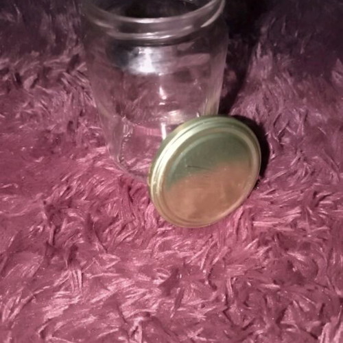Glass cylindrical jar 720ml used with metal screw lid