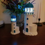Large Cycladic Lighthouse 3D Printed Decorative Planter New