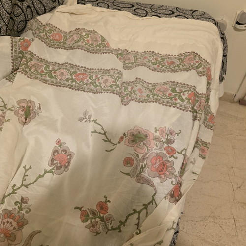 Vintage decorative curtain made of cotton and silk, like new