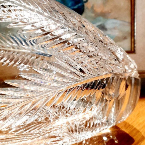 Crystal Vase heavy Bohemia or Rogaska cut lead crystal new