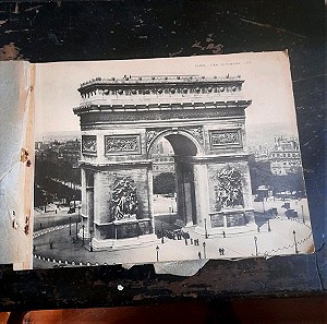 22 μεγάλες κάρτες αρχές του αιώνα ενθύμιο από Παρίσι δεμένες μεταξύ τους