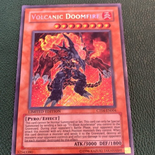 Volcanic Doomfire Yu-Gi-Oh! card used, vintage