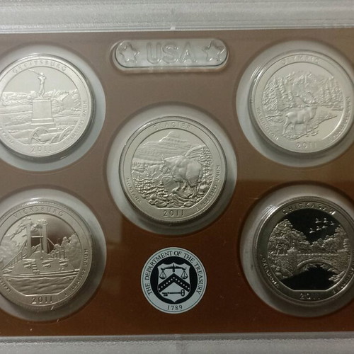 2011 USA America the Beautiful Quarter Proof coin set new