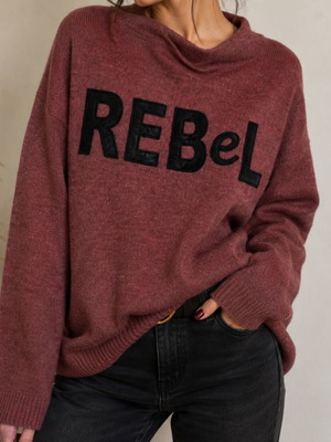 Rebel women's turtleneck sweater medium red like new