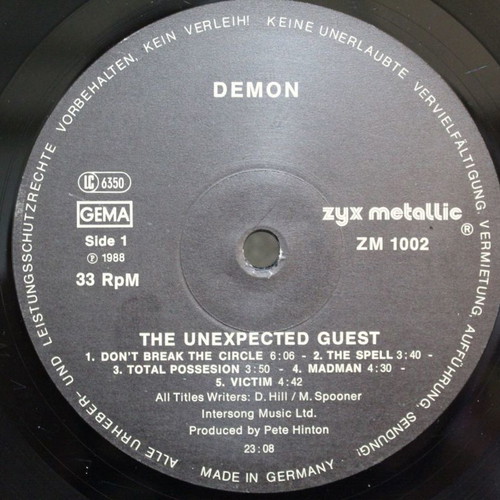 Demon The Unexpected Guest vinyl used, German reissue 1988