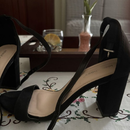 Black sandals size 39 used