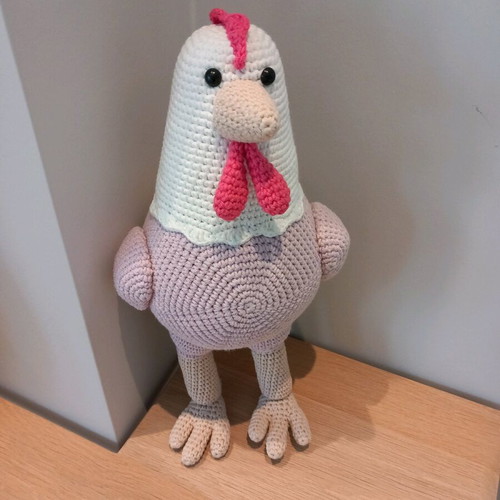 Chicken doll handmade knitted amigurumi new 35cm