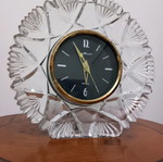 Crystal table clock in excellent condition, 27cm diameter