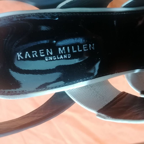 Karen Millen leather pumps used, black and white, size 37 EU