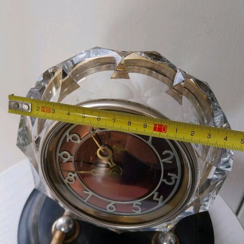 Mayak wind-up table clock used with mineral crystal 1980