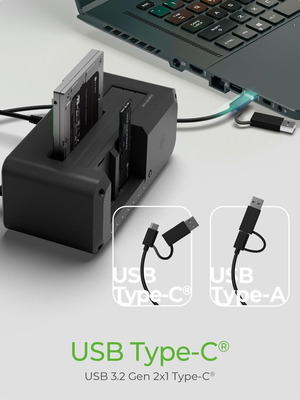 Icy Box Θήκη για Σκληρό Δίσκο 2.5"/3.5"/M.2 SATA III NVMe USB 3.2 Καινούργιο